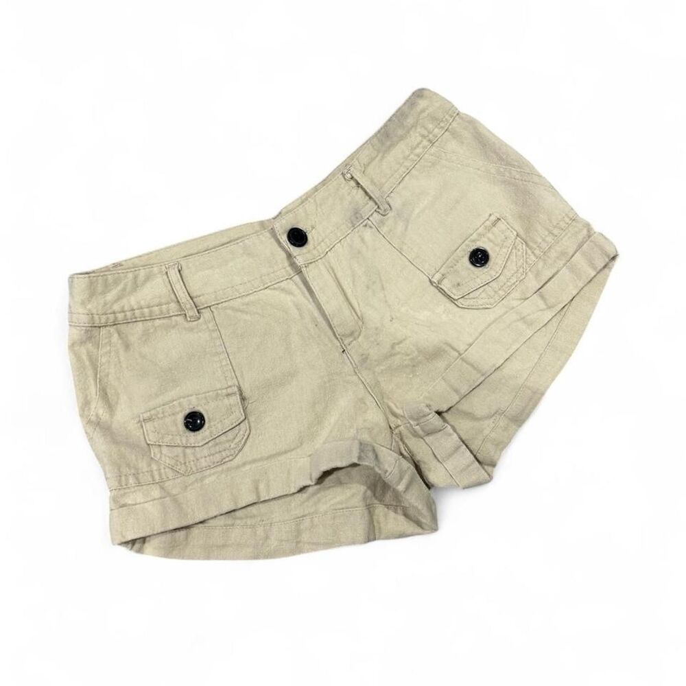 New Look cream linen cargo